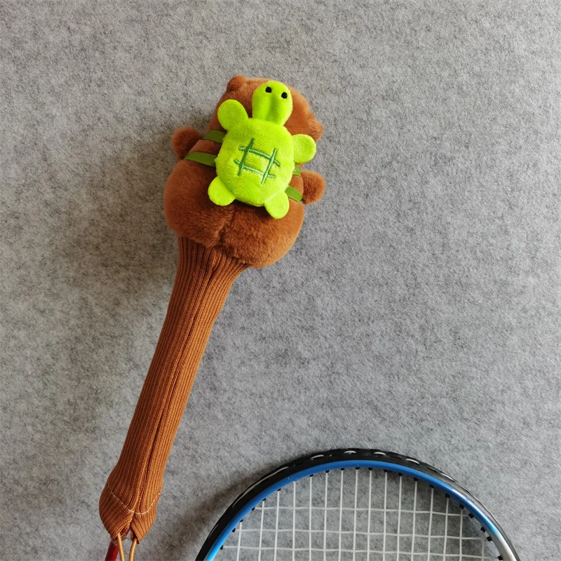 Marmot Badminton Racket Handle Cover Plush Doll Grip Protectors Handcraft Gift