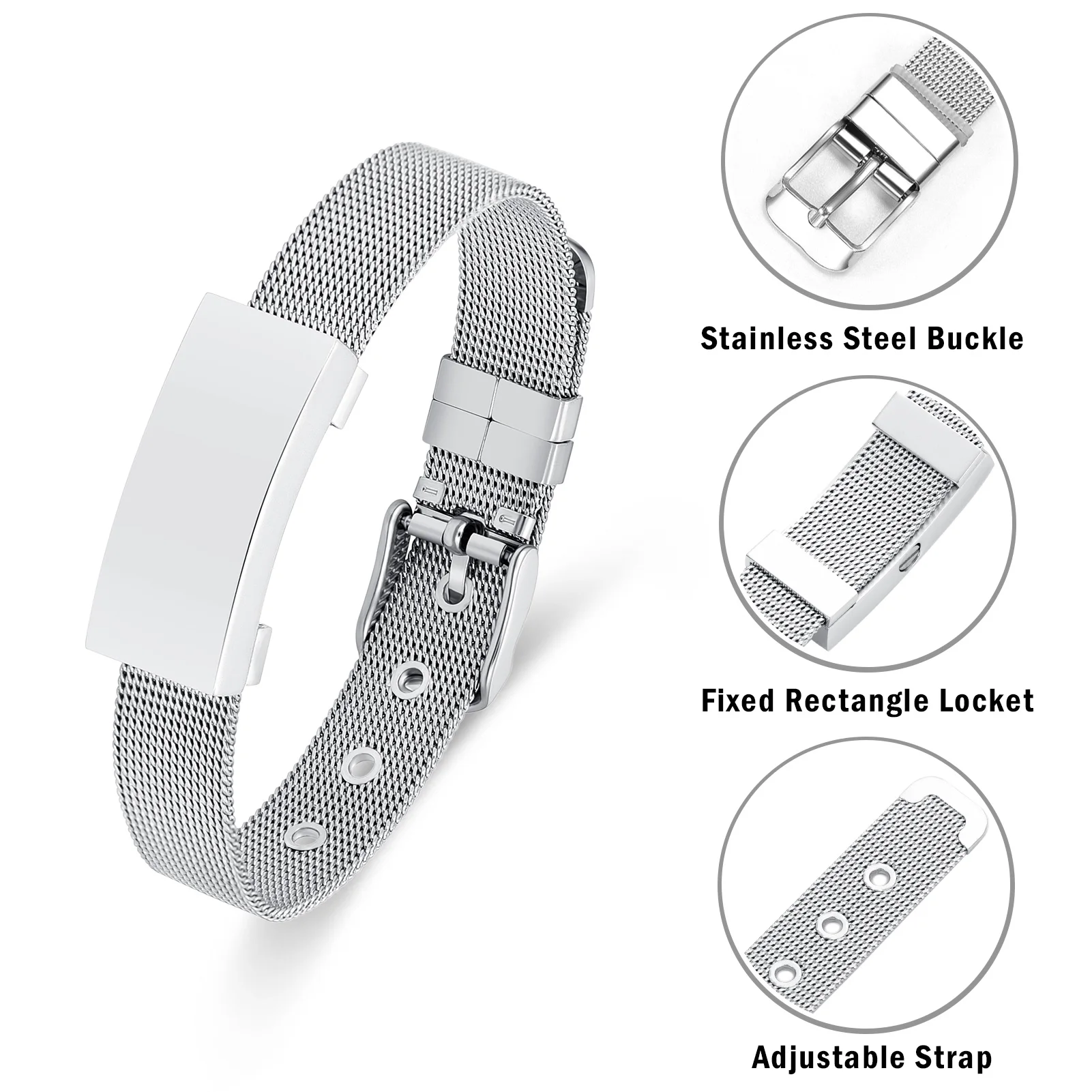 Men Cremation Urns Bangle Customized Elastic band Metal Buckle Design Memorial Keepsake Bracelet Ashes Holder Jewelry