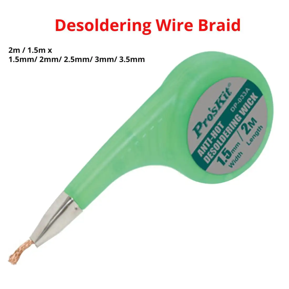 2m/ 1.5m Desoldering Wick Braid Solder Wick Remover Sucker with Thumb