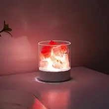 

Fire Goblet Crystal Salt Lamp Led Wireless Charging Night Light Removable Bedroom Sleep USB Bedside Lamp