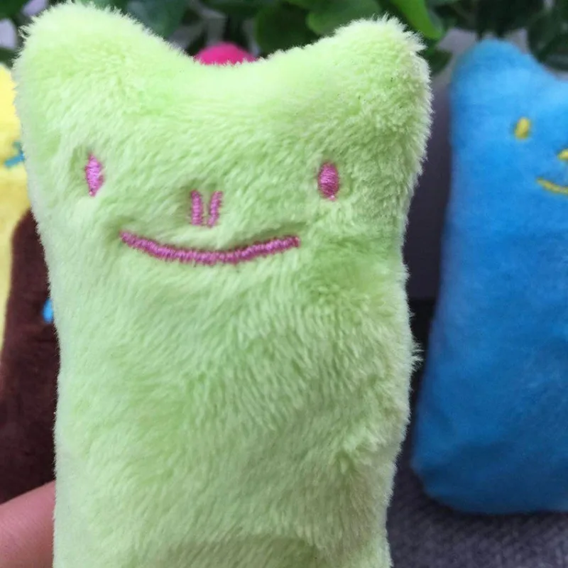 Cute Interactive Plush Cat Toy Pet Kitten Chewing Teeth Grinding Catnip Claws Thumb Bite Cat Mint Game Playing Pillow Scratcher
