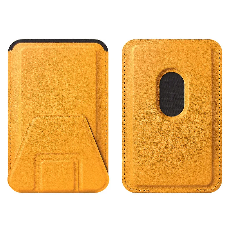 Mag Safe Wallet with Stand For iPhone cb5feb1b7314637725a2e7: Black|Blue|Brown|Red|Yellow
