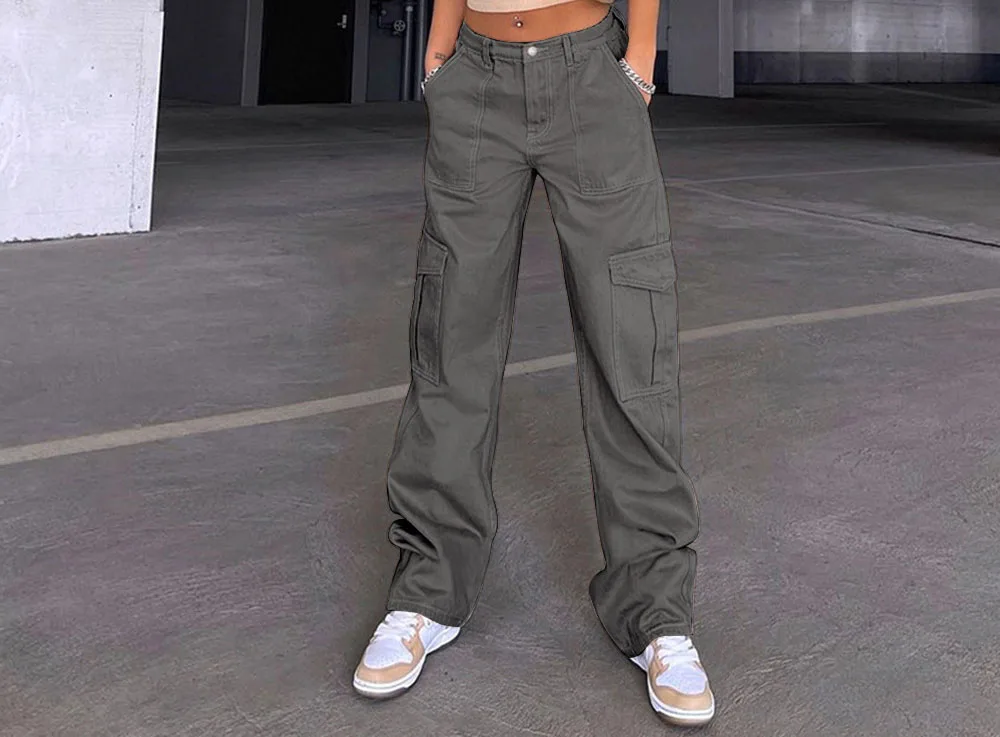 

Women's Pants New Fashion Casual Personality Versatile with Work Pants Trendy Street Style Pants Female