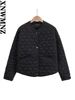 XNWMNZ Women's Fashion 2023 Autumn/Winter Heart Padded Jacket Women O Neck Long Sleeve Pocket Versatile Female Coat 3