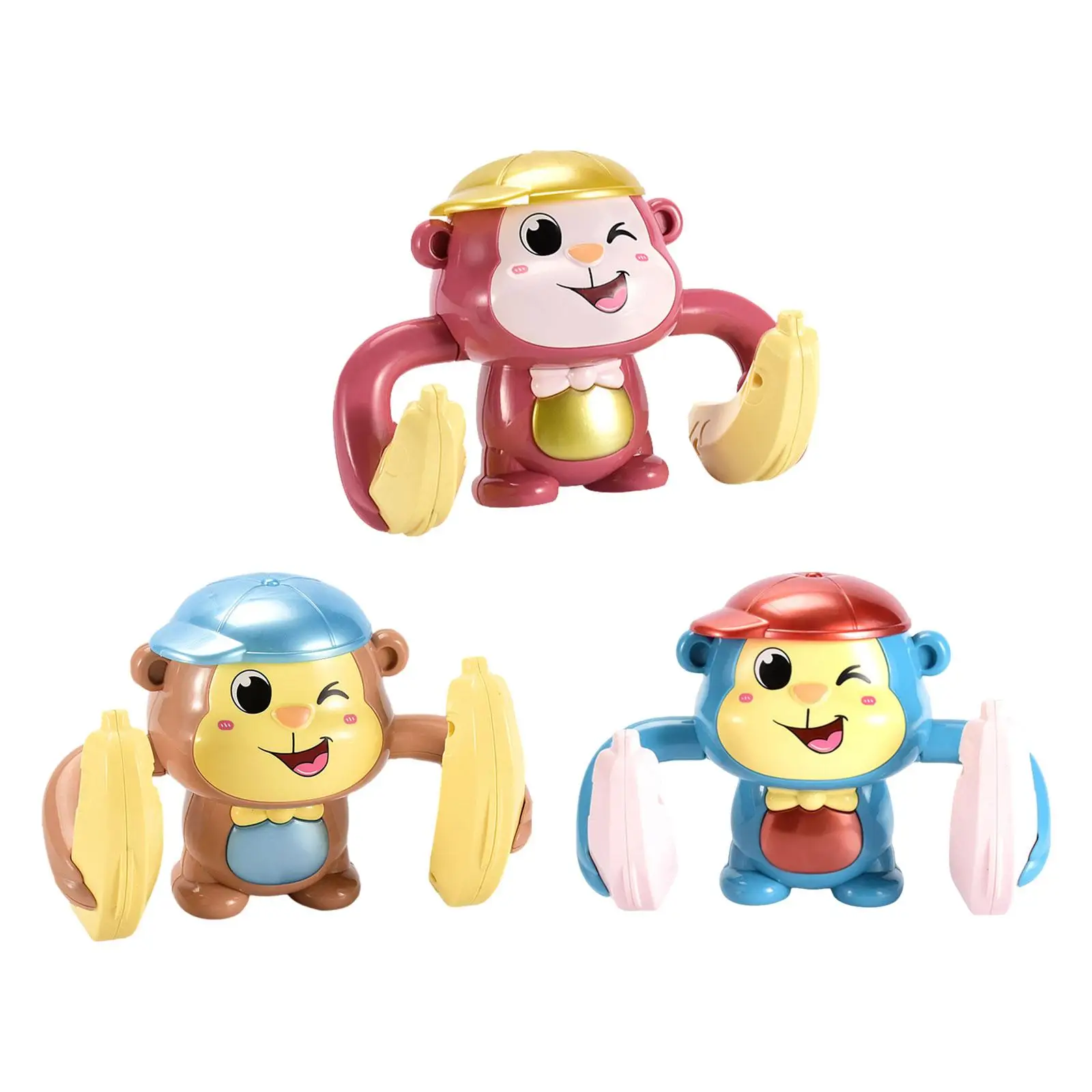 Elétrica Tumbling Rolling Toy para o bebê, Brinquedo engraçado música, Roll Monkey, Voice Control