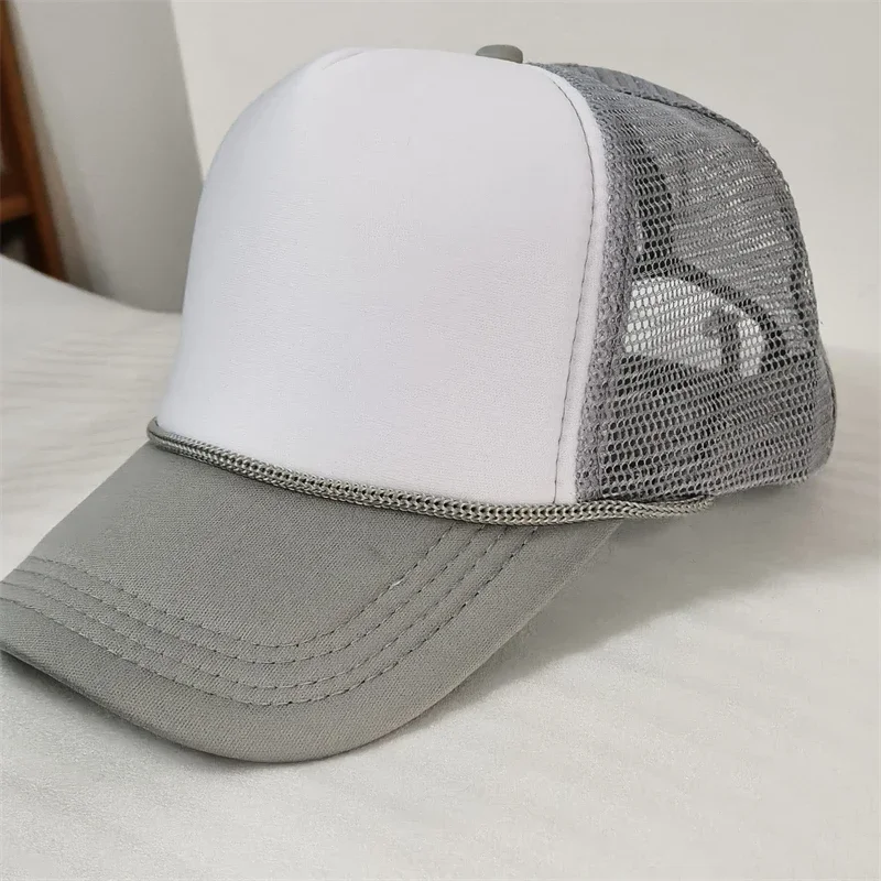 Custom Print Embroiderty Trucker Hat with Rope Fashion Men Women Hat Advertising Foam Trucker Cap Summer Sun Protection Dad Hat 2