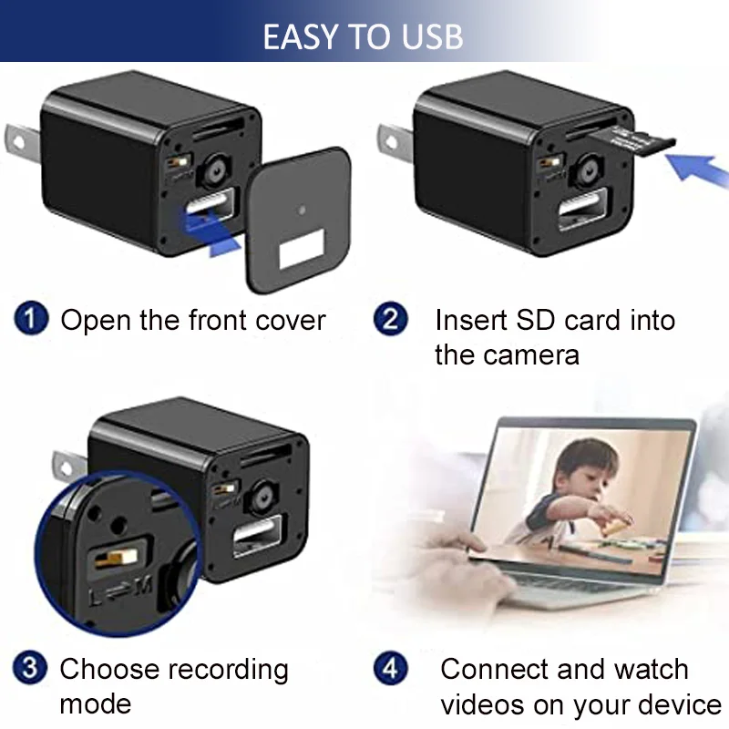 Surveillance cameras 1080P Mini Camera Plug USB Action Security protection Micro Camcorder Video Recorder Portable TF SD Card