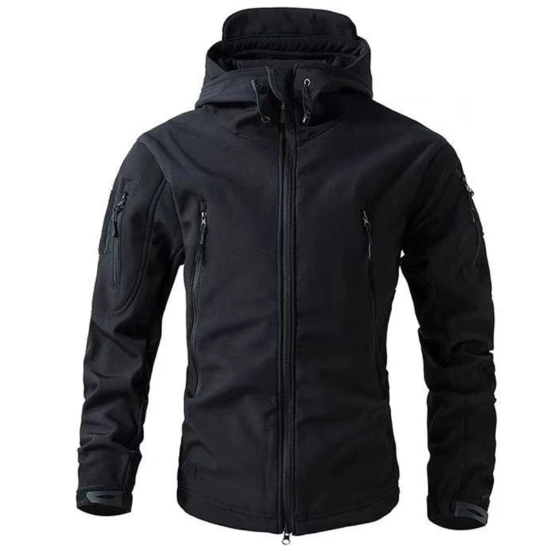 Men Military Jackets Tactical Shark-Skin Jacket Army Combat Soft Jackets Hooded Waterproof Windproof Coats Winter Keeping Warm