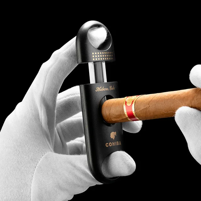 Cigar Cutter Cigar Set Pocket V-Cut Sharp Cigar Scissors Guillotine Portable Travel Cigar Cutting Round Punch Cigar Accessories - Image 4