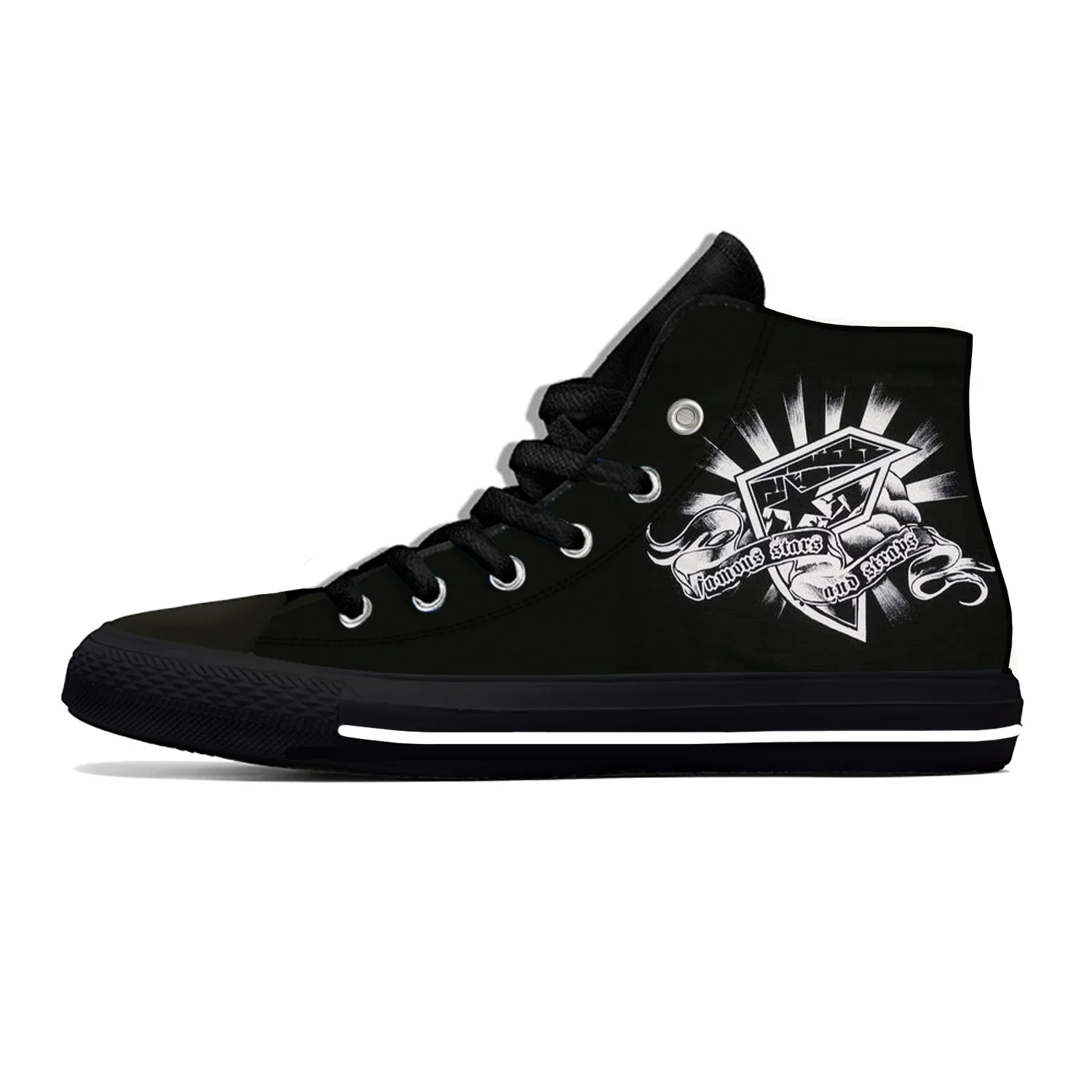 Hot Summer Famous Stars and Straps Skull Fashion High Top Canvas Shoes Men Women Casual Breathable Sneakers Classic Board Shoes