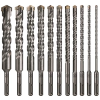 1 pièce Foret SDS Plus 5-25mm pour béton, tête de coupe croisée, double hélice, 210mm, pour marteau électrique, mur, brique, bloc, maçonnerie 1
