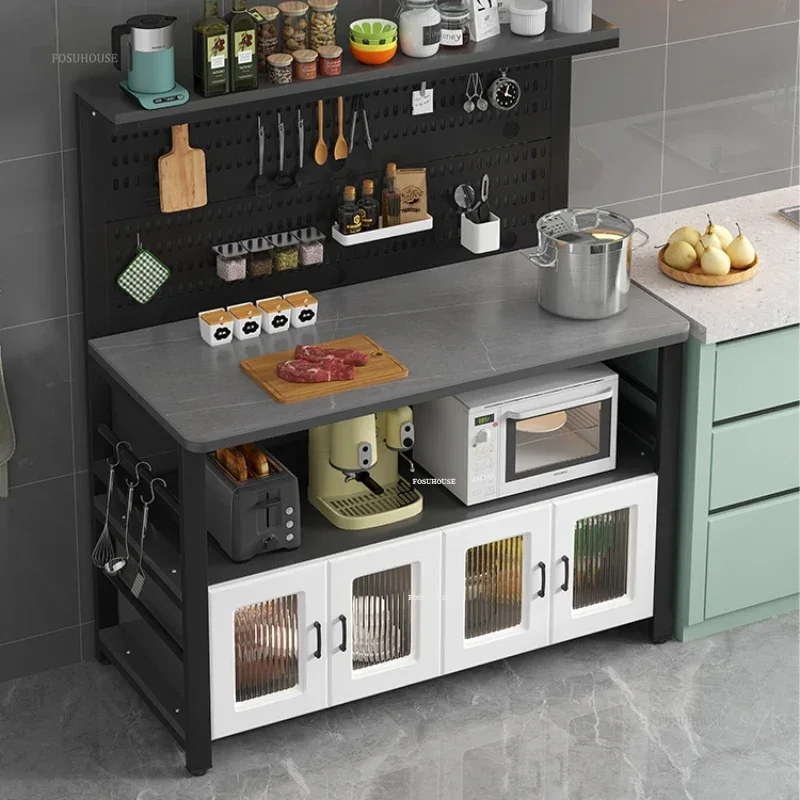 Luxury Slate Kitchen Cabinets Home Furniture Nordic Sideboard Multi-functional Console Storage Cabinets with Perforated Board X 3