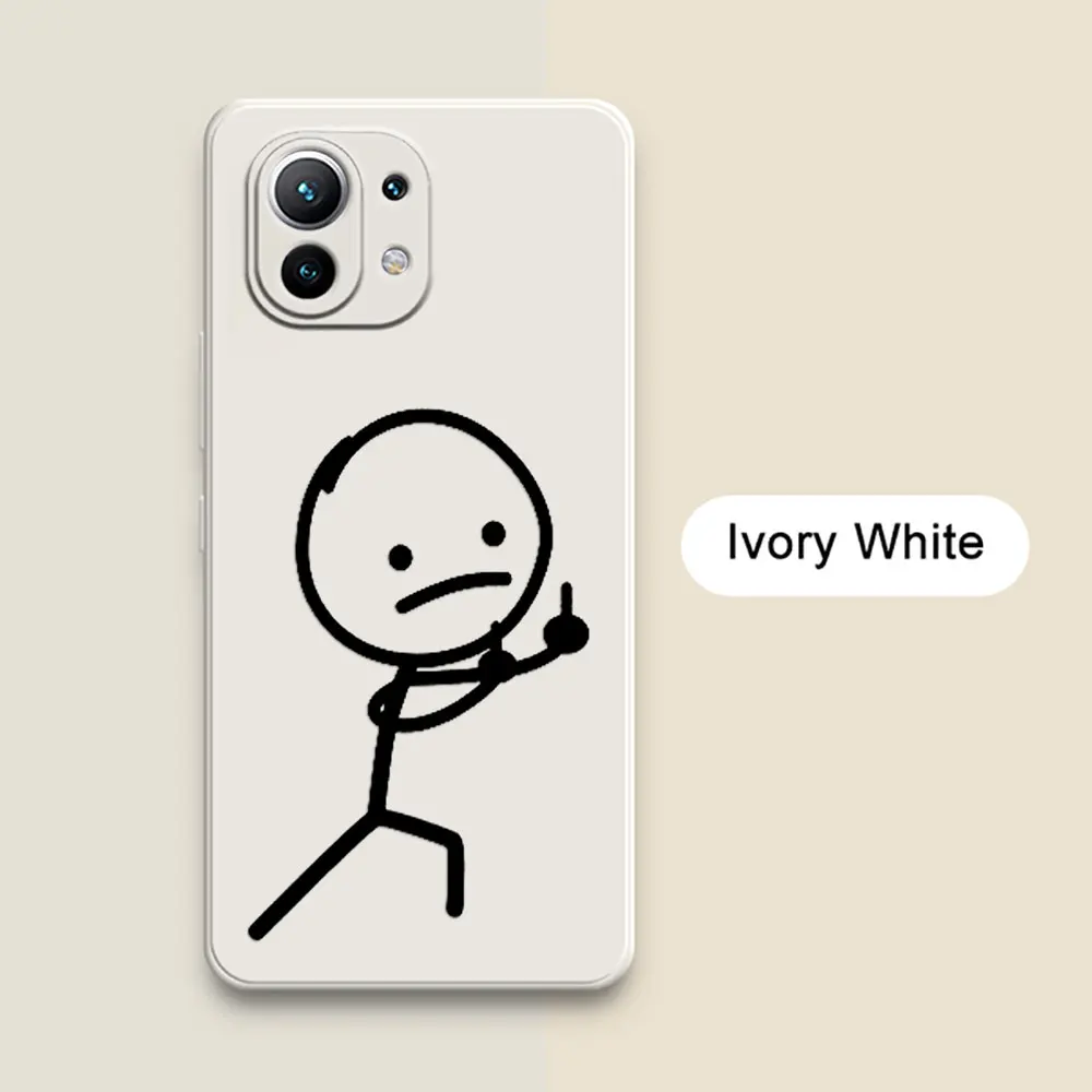 Funny Middle Finger Cute Man Phone Case For Xiaomi 13 12T 11T 10T Pro Mi 11Lite 5G NE 12 11 10 9 Lite 5G Liquid Funda Back Cover