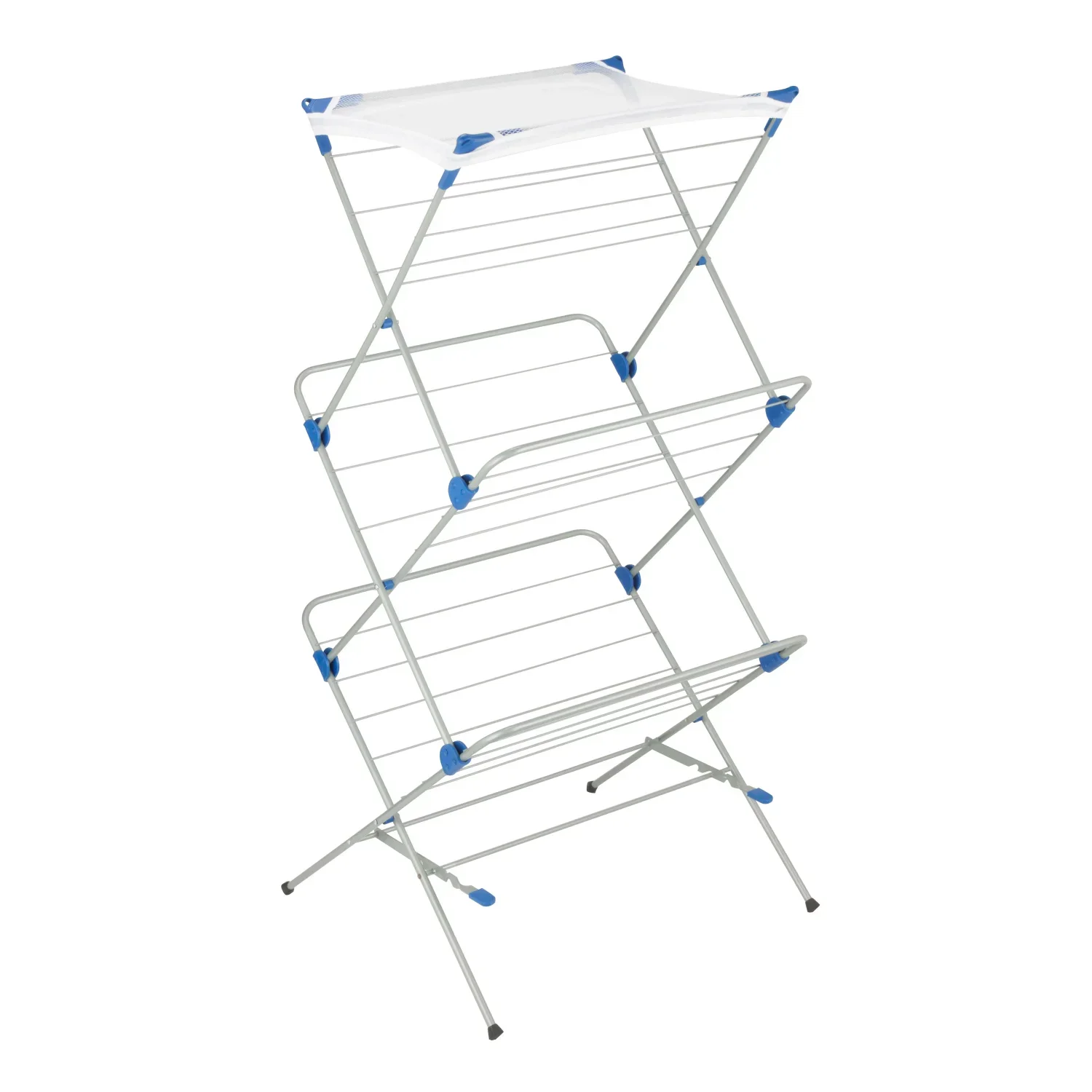 

3-Tier Mesh Top Metal Clothes Drying Rack