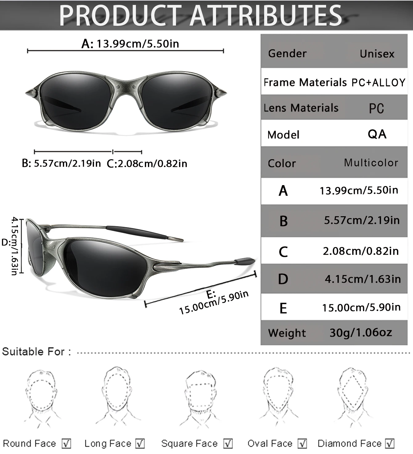 Description Picture 4 of item3 Pairs Men Women Fishing Sunglasses Metal Shades Frame with UV Protection for Outdoor Sports, Cycling Running, Hiking, Driving