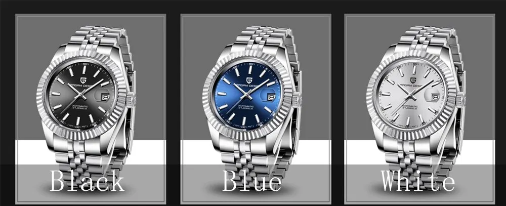 PAGANI DESIGN Men Mechanical Watch Luxury Automatic Watch Sport Stainless Steel 100M Waterproof Watch for Men