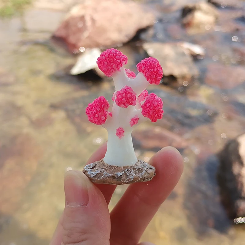 Fish Tank Ornaments 1pc Colorful Artificial Aquarium Mini Coral Reef Decoration Starfish Coral Plant