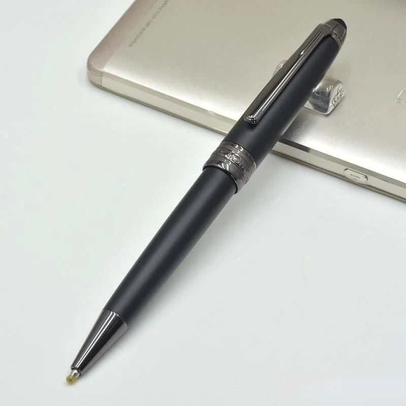Wholesale price 163 Black - Silver ballpoint pen office stationery Promotion Write refill pens for business Gift |