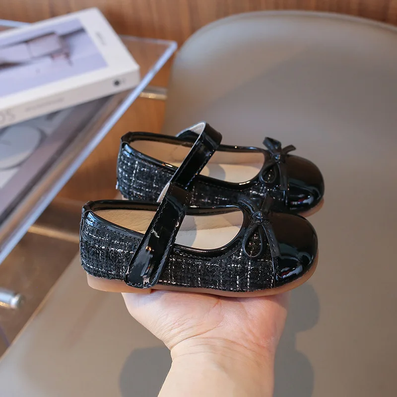 Girls Leather Mary Janes Shoes Soft Bottom Elegant