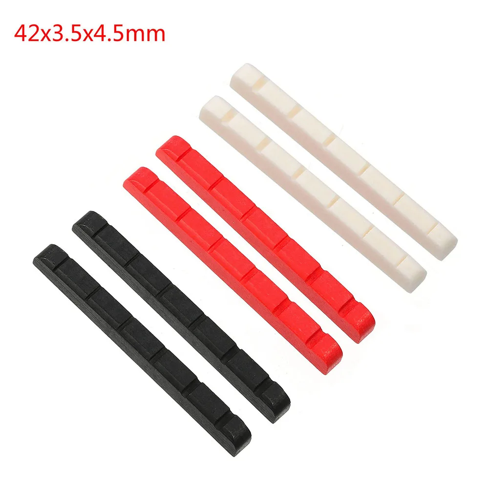 

2pcs Electric Guitar Nut Slotted Saddle Bone Bridge Nut Guitar Nuts Parts For Acoustic Folk Guitar Replacement Accessories