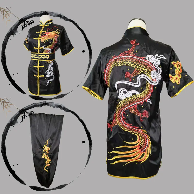 

Embroidery Kids Teenagers Kungfu Martial Arts Tai Chi Suit Chinese Style Shirt+pant Performance Competition Wushu Wing Chun Set