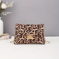 Fashion leopard print women's shoulder bag exquisite versatile trend messenger bag commuter temperament retro small square bag