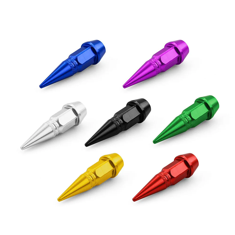 ยางรถยนต์อลูมิเนียมอัลลอยด์ 4 ชิ้น ฝาปิดวาล์วกระสุน ฝาครอบซีล กันน้ําและกันฝุ่น วาล์วดัดแปลงส่วนบุคคล 1