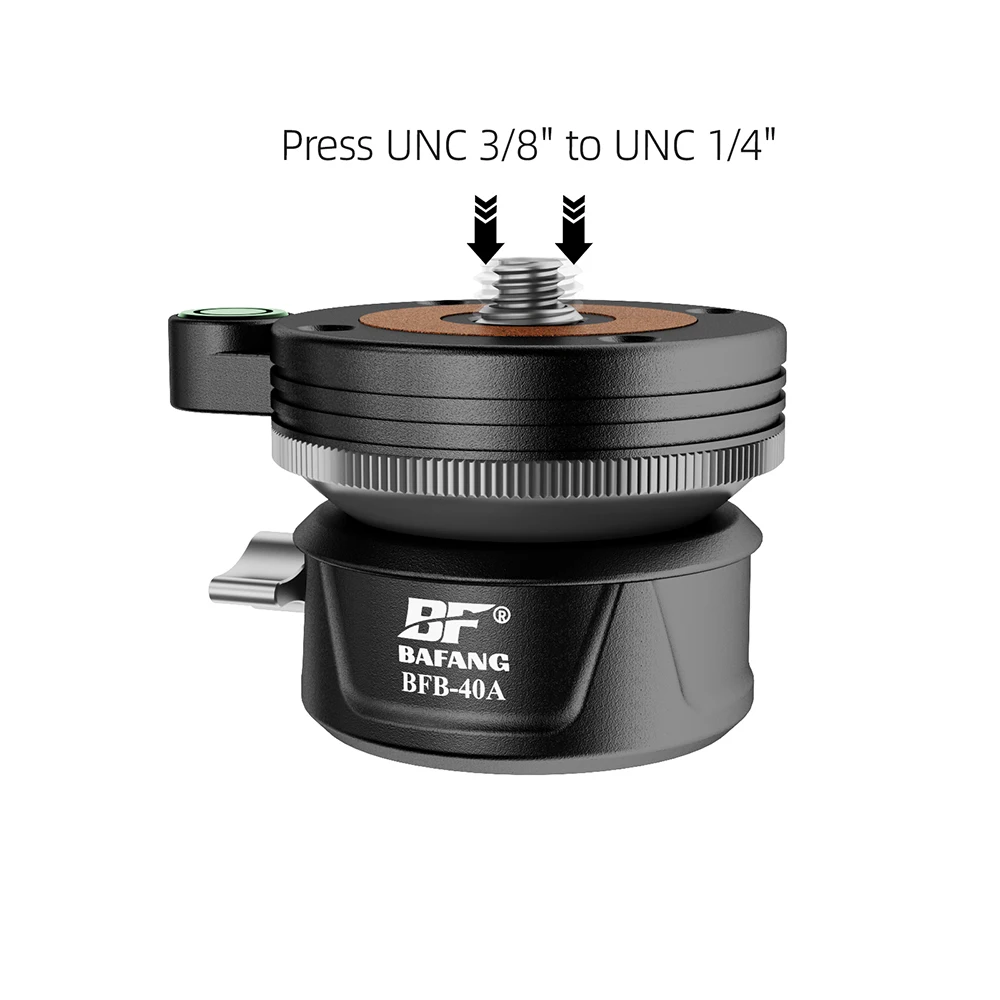 BAFANG BFB-40A 3/8 Inch Screw bubble 360 degree swiss Tripod Leveling Base for tripod stand pan tilt DSLR camera photography