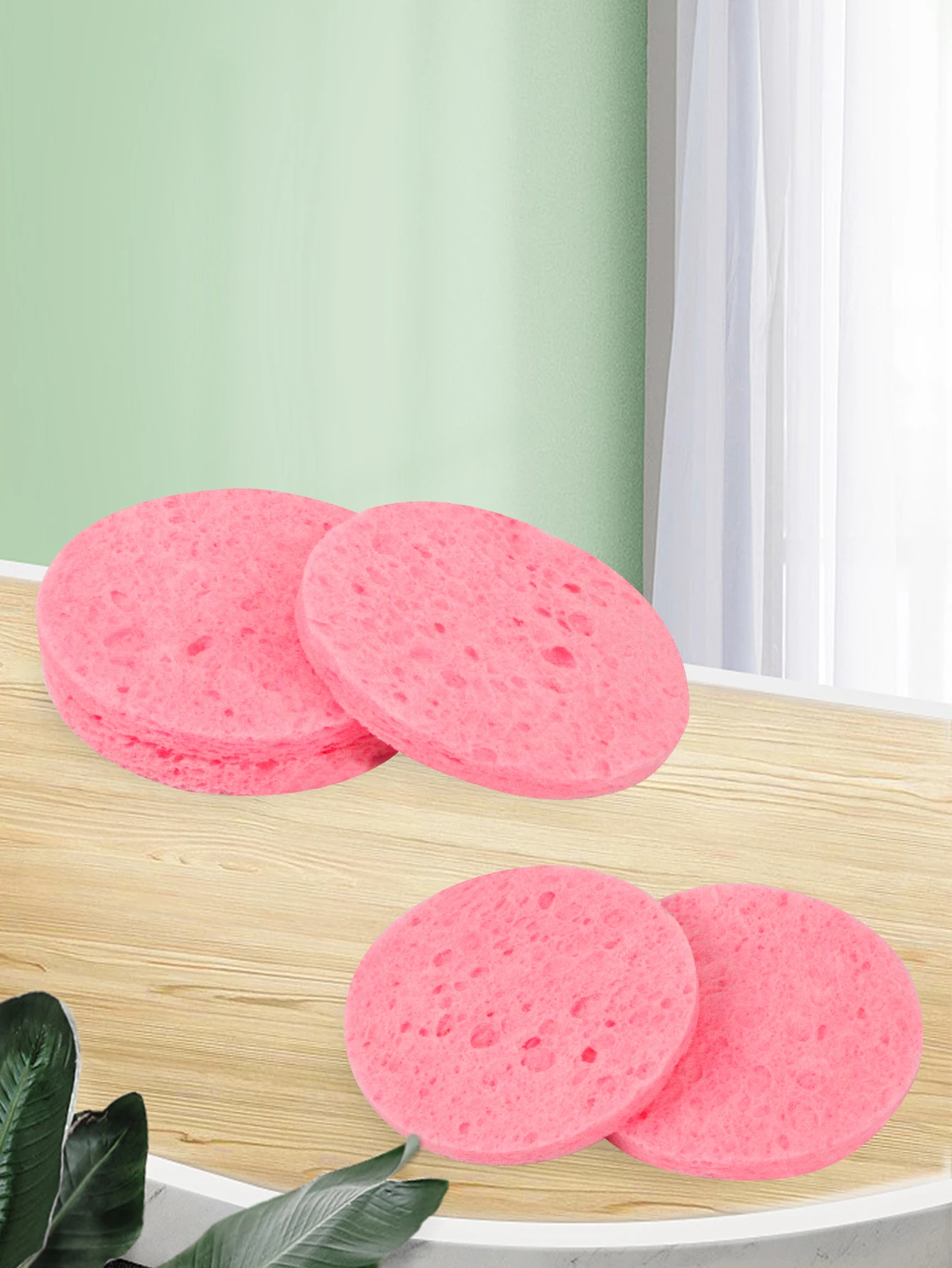 40/50개입 원형 메이크업 리무버 패드 천연 목재 펄프 스펀지 셀룰로오스 압축..