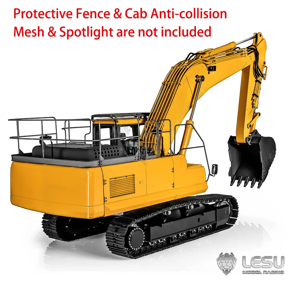 LESU PC360 1/14 Hydraulic RC Excavator RTR Black Tracks Metal Electric Digger AC360 Painted Assembled Toys Light Model TH22765 3