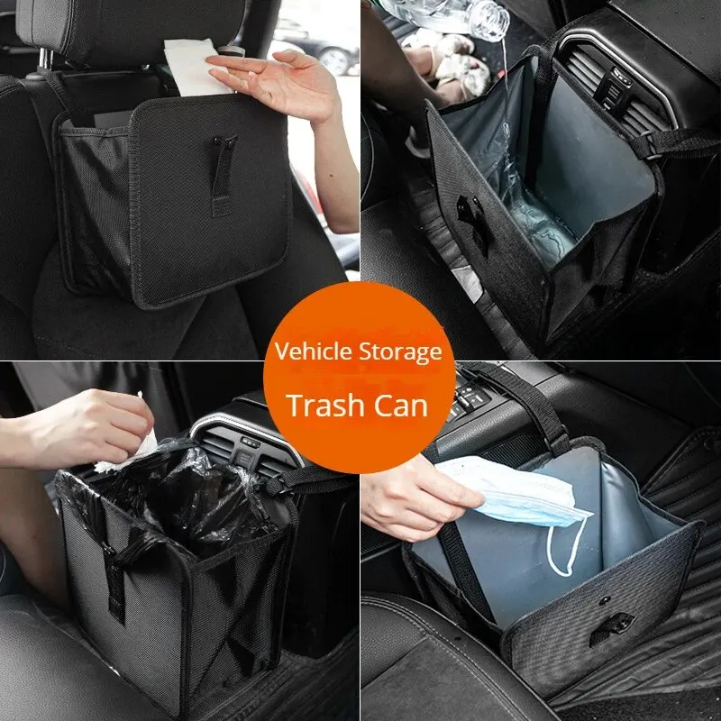 Car Trash Can Car Storage Bag Folding Portable Multifunctional Seat Back Hanging Waterproof