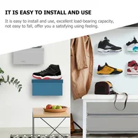 6Pcs Acrylic Shoe Rack Floating Shoe Shelves Clear Sneaker Display Shelf Wall Mounted Holder Shoe Hanger Home Storage ganization 2