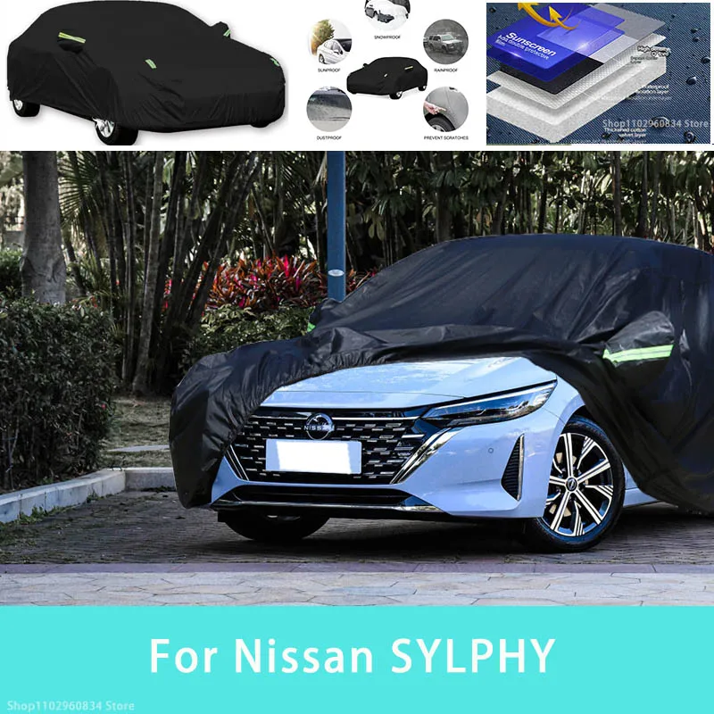 

For Nissan SYLPHY Outdoor Protection Full Car Covers Snow Cover Sunshade Waterproof Dustproof Exterior Car accessories