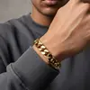 Bracelet pour homme en acier inoxydable 316L, largeur 6/8 mm, style gothique Y2K cubain, accessoires rétro steampunk américains, prix de gros
