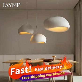 Nordic Wabi Sabi Lampadario a soffitto Moderno E27 LED Tavolo da pranzo Lampade a sospensione per soggiorno Camera da letto Loft Decor Lampada a sospensione 1