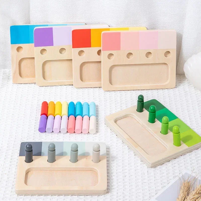 Juguete Niño 3 Años Juguetes Montessori De Madera 3 En 1 Para Niños 1 A 3 Años Color | Envío Gratis Juego Educativo Motricidad Fina
