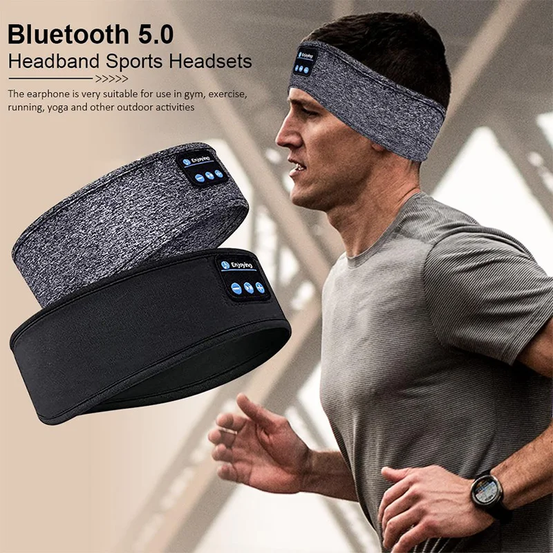 New Bluetooth Headband Wireless Headphones Eye Mask Bluetooth Headphones  Sleep Headband Soft Elastic Music Wireless Earphones