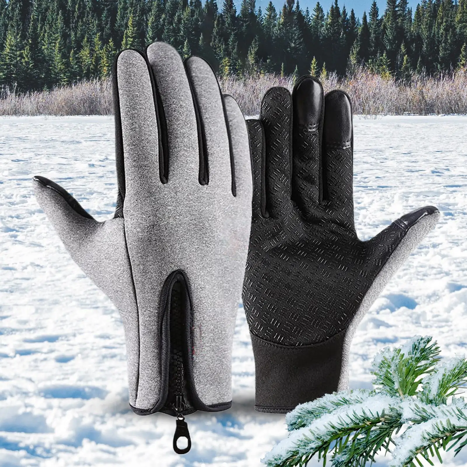 Winter Gloves Warm Touchscreen Gloves Windproof Sports Mittens For Winter Ski Snowboarding Fishing Workout Gym Running Hiking