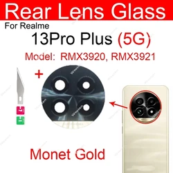 Premium Rear Camera Glass Lens with Adhesive for Easy Replacement - High - Quality Repair Component (13 Pro Plus(5G)-Gold)