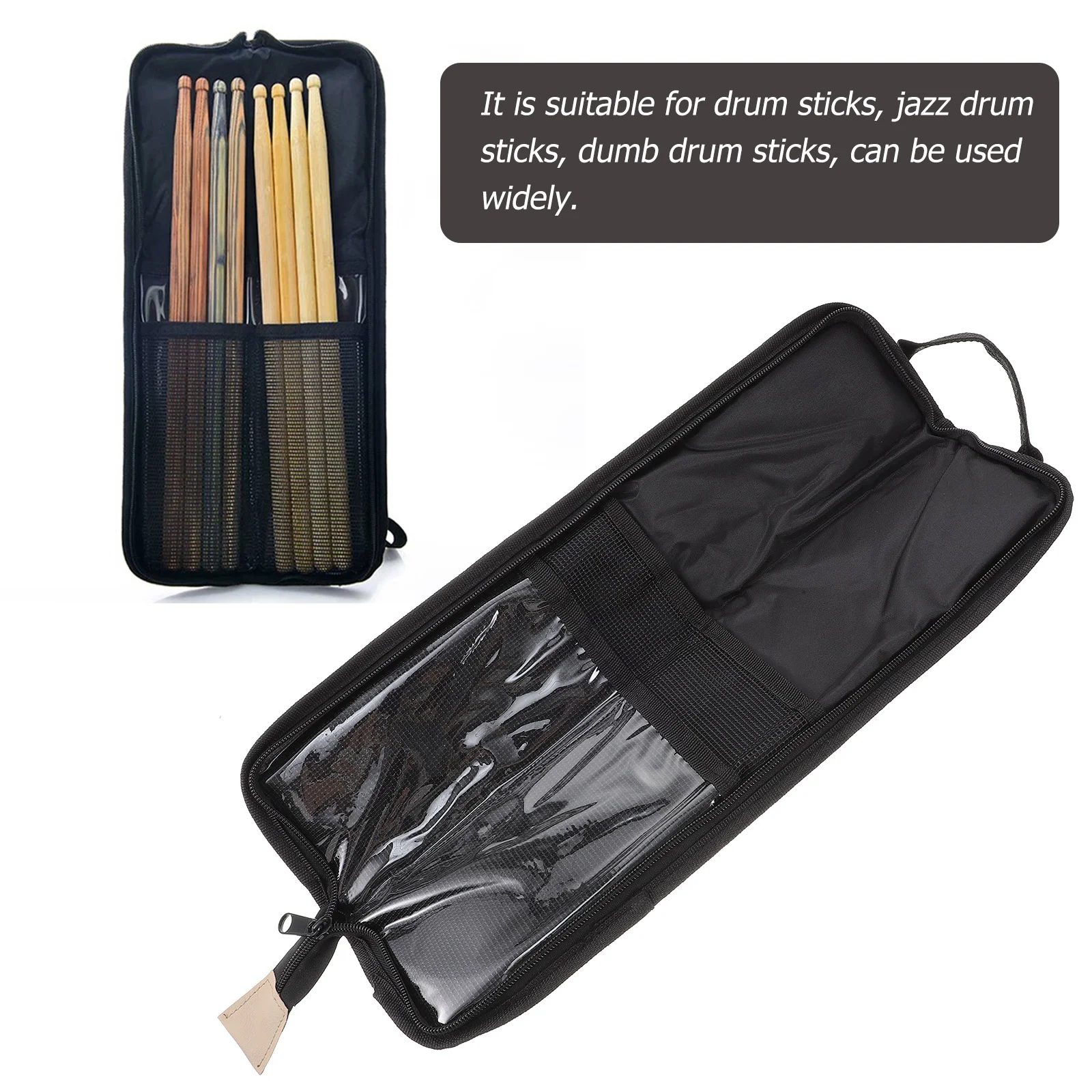 

Portable Drumstick Bag Drum Stick Holder Durable Drumstick Carrying Bag Handbag Shoulder Bags for Protection Storage Drummer