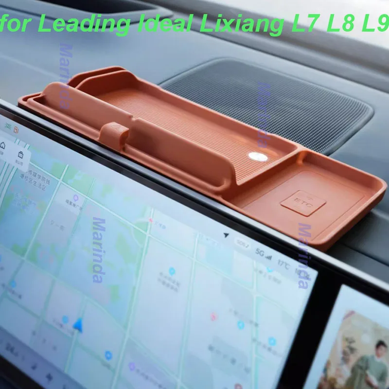 

Car Behind Screen Storage Box for LiXiang Ideal L7 L8 L9 Dashboard Instrument Panel Silicone Storage Box Interior Accessories