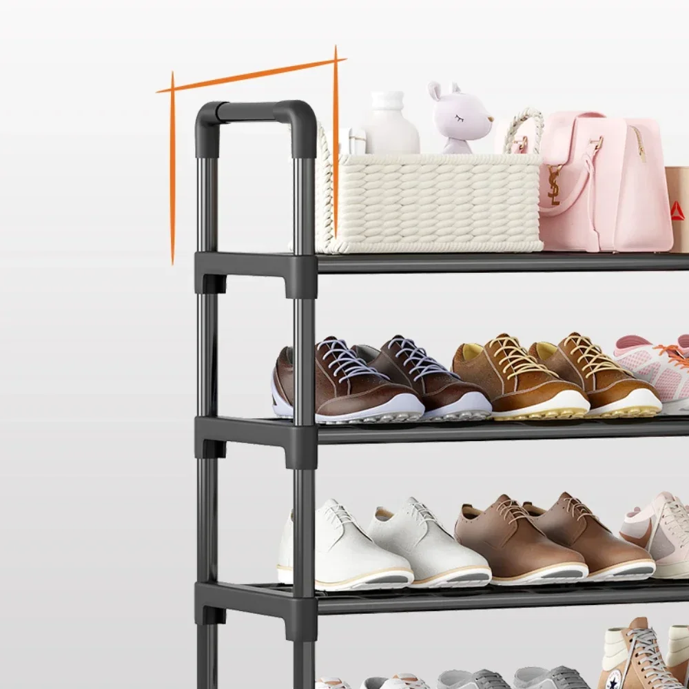 Shoe Rack Multilayer Metal Housing Entrance Rental Shelf Space Saving For Living Room And Dormitory