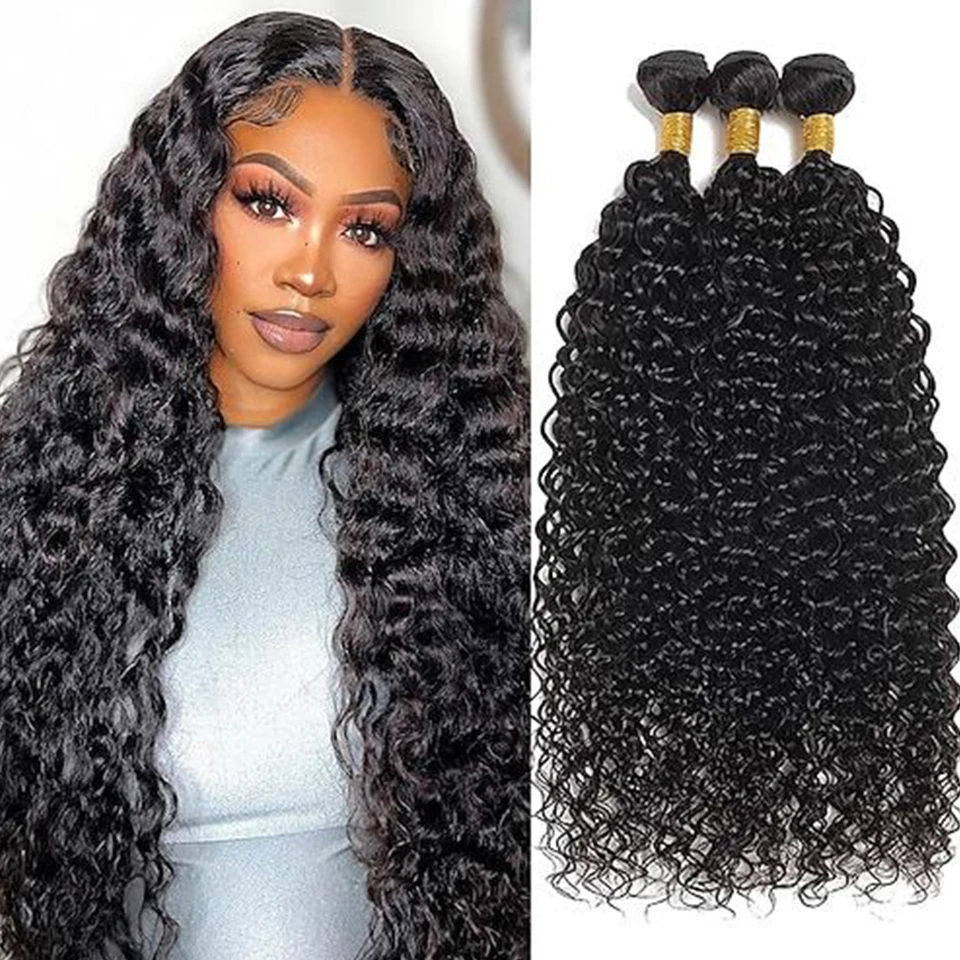 

Sleek Peruvian Human Hair Weave Bundles Raw Kinky Curly Human Hair Bundles 32 34 Inch 1/3/4 Bundles Jerry Curly Hair Extension