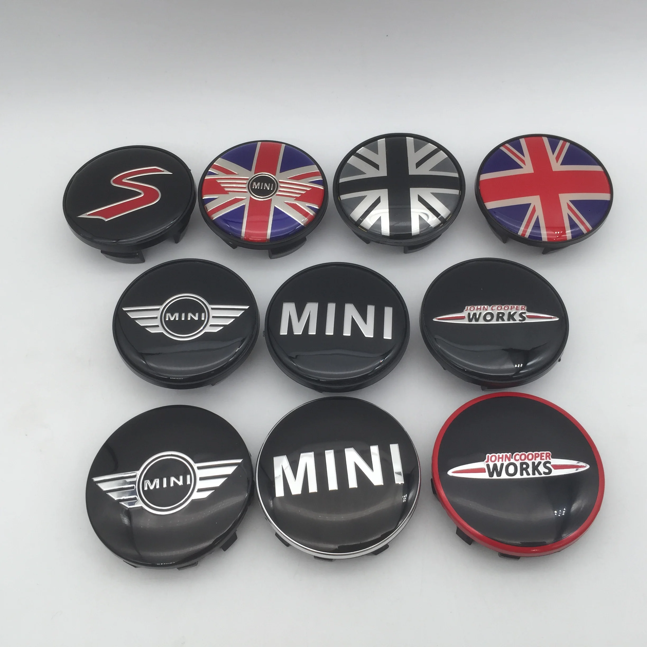 Car emblem Wheel hub Center Cap Badge covers sticker Decal Styling accessories 4pcs 54mm 56mm forMINI