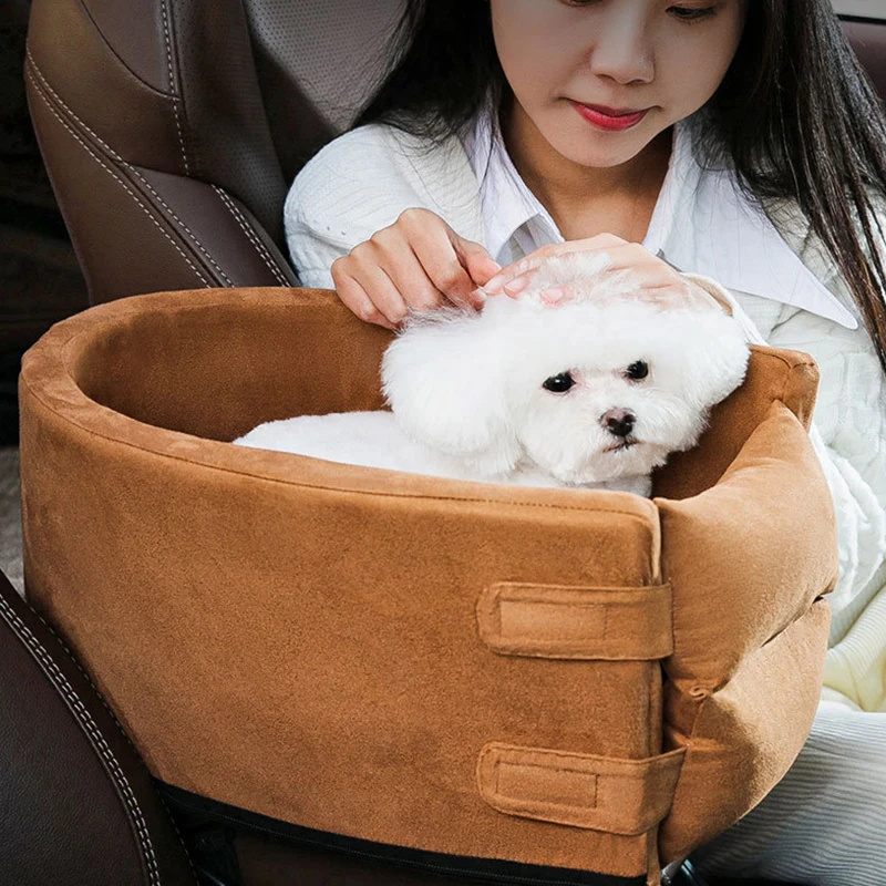 Portable Small Cat Dog Bed Travel Central Control Car Safety Pet Seat Transport Dog Carrier