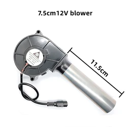 Outdoor BBQ Fan Blower 7530 75x75x30mm 12V 2500rpm with Air Tube for Camping and picnic hair dryer