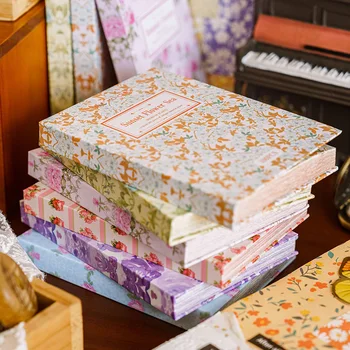 100pcs Vintage Floral Scrapbook Paper 1