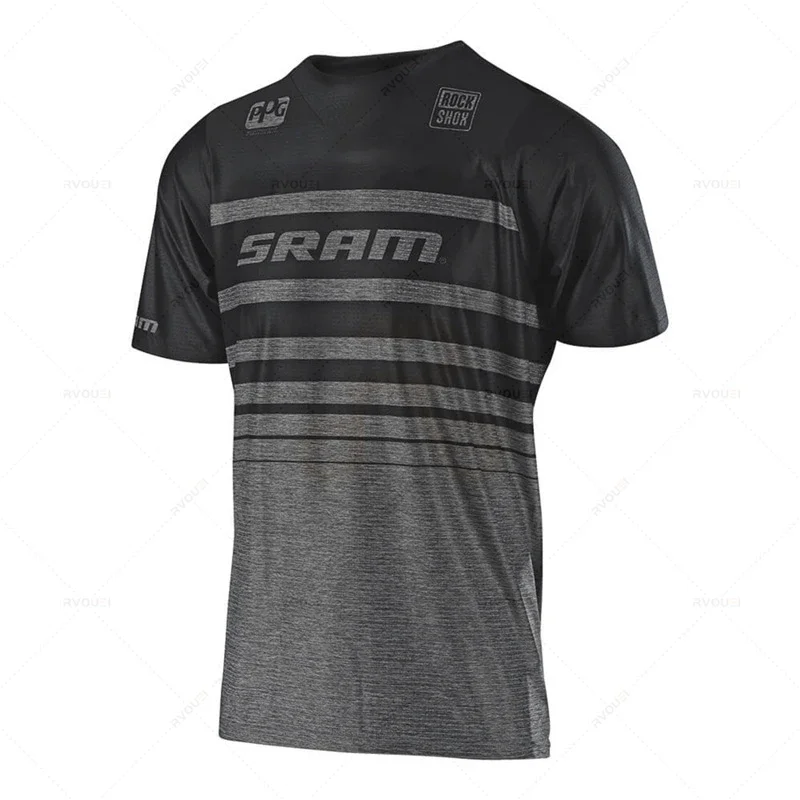 thumbnail image 1 of Nueva camiseta de ciclismo de manga larga Sram para moto todoterreno, para descenso, resistencia, carreras de montaña, poliéster, transpirable, de secado rápido, 1 of 5