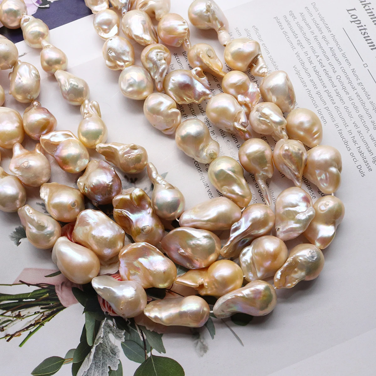 Natural Freshwater Pearl Beads High Quality Pink Baroque Pearl Loose Beads for Jewelry Making DIY Necklace Bracelet  Gift