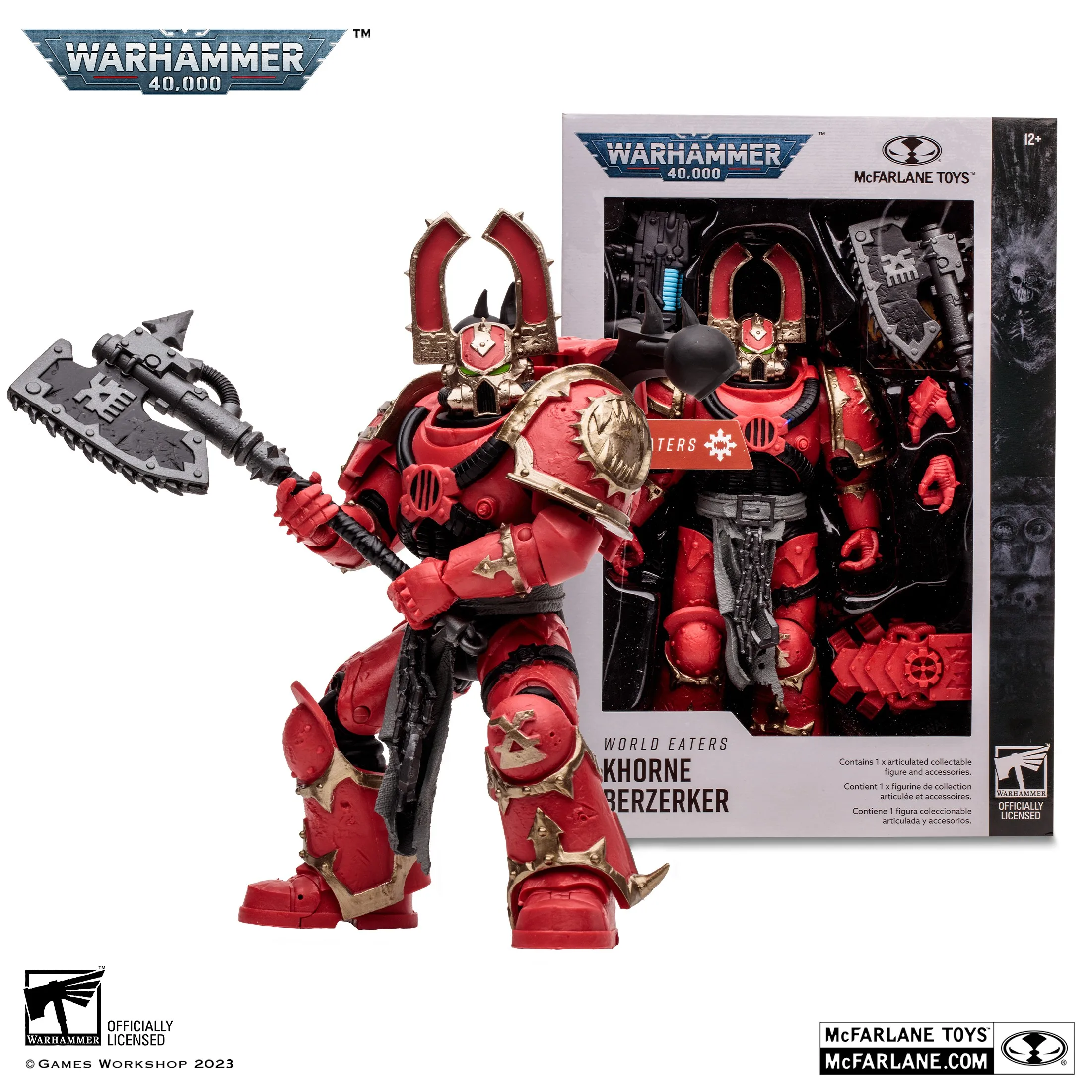 Mcfarlane Toys Warhammer 40,000 World Eaters Khorne Berzerker Dc Multiverse 7 Pollici Figure Mobili Action Figure Collection